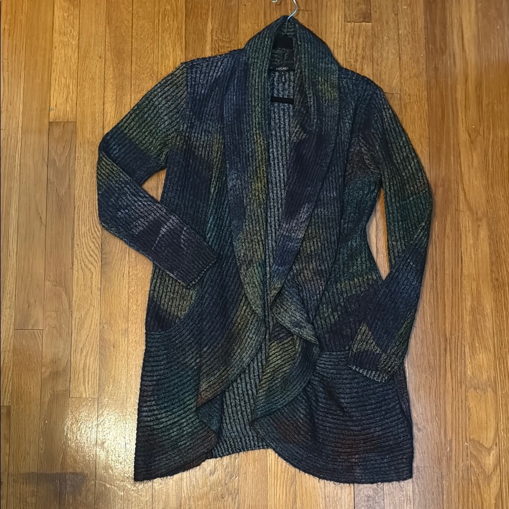 Escada Multicolor Open Front Cardigan